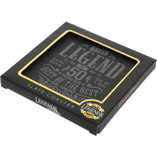 50 Years 4" Slate Coaster