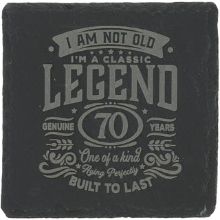 70 Years 4" Slate Coaster