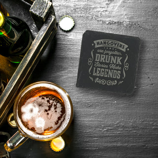 Hangovers 4" Slate Coaster