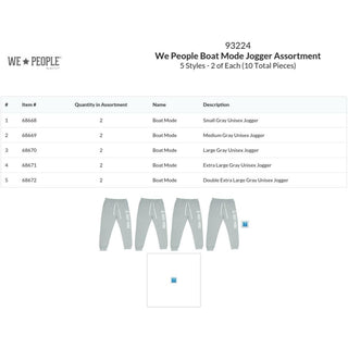 We People Boat Mode Jogger Assortment 10 pcs, 5 styles/2 each