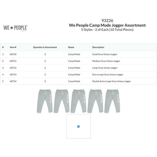 We People Camp Mode Jogger Assortment 10 pcs, 5 styles/2 each