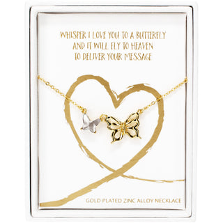 Whispers 16"-18" Butterfly Memorial Necklace