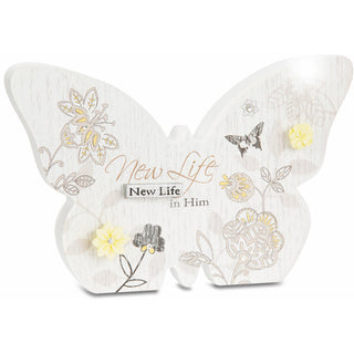 New Life (FC) 4.75"x3.25" Butterfly Plaque
