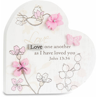 Love (FC) 3" x 3" Heart Plaque