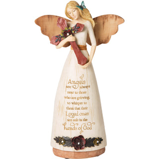 Sympathy 9" Angel Holding Cross