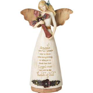 Sympathy 9" Angel Holding Cross