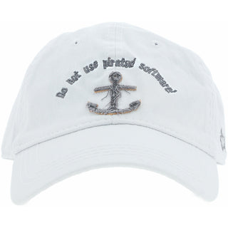 Pirated Software White Adjustable Hat