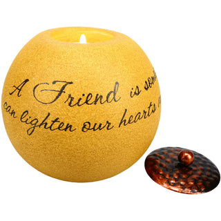 Friend 4.5" Round Candle Holder