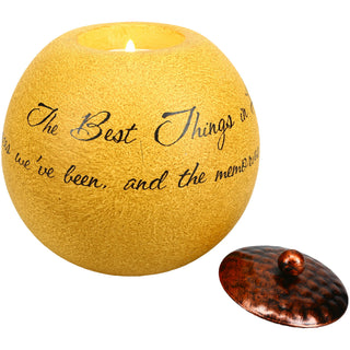 Best Things in Life 4.5" Round Candle Holder