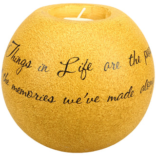 Best Things in Life 4.5" Round Candle Holder