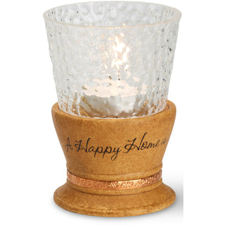 Happy Home 4" Tall Tealight Holder