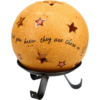 Good Friends 5" Pierced Round Stars Candle Holder