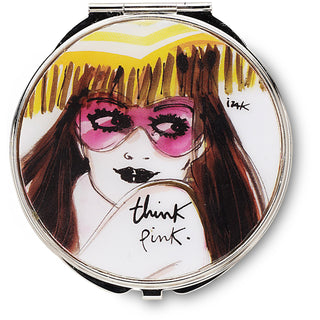 Think Pink 2.75" Compact Mirror