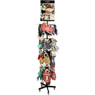 Rotating 40 Hook Round Display Rack 16" x 68.5" Rotating Displayer with Header Card