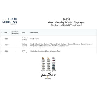 Good Morning 2-Sided Displayer Items #10105, 10106 & 10518