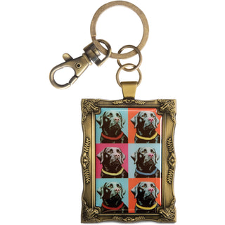 Black Lab - Woofhol 2" x 2.75" Warhol Dog Keychain