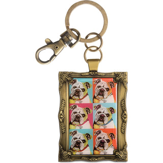 Bulldog - Woofhol 2" x 2.75" Keychain