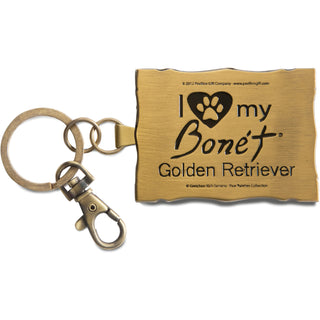 Golden Retriever - Bonet 2" x 2.75" Monet Dog Keychain