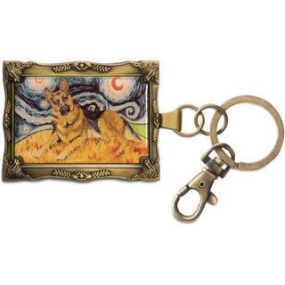 German Shepherd - Van Growl 2" x 2.75" Keychain