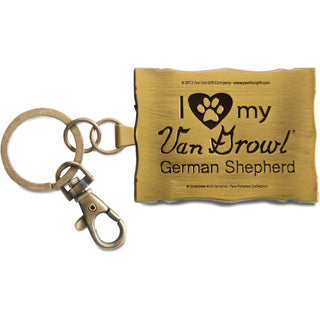 German Shepherd - Van Growl 2" x 2.75" Keychain