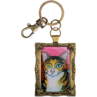 Brown Tabby - Pawcasso 2" x 2.75" Keychain