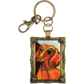 Dachshund Pawcasso - 2"x 2.75" Key Chain