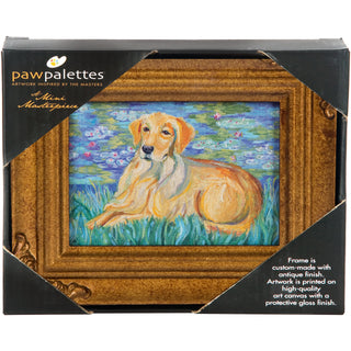 Golden Retriever - Bonet 3.5" x 5" Framed Canvas