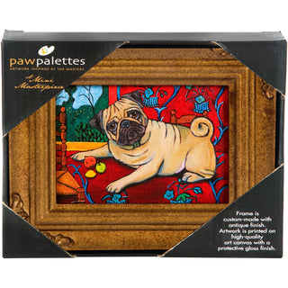 Pug - Muttisse 3.5" x 5" Framed Canvas