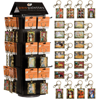 Paw Palettes Key Chain PP Paw Palettes Key Chain Prepack (1 Displayer 4 Piece each of 17 SKU 6 Piece each of 12023, 12027 & 12031)