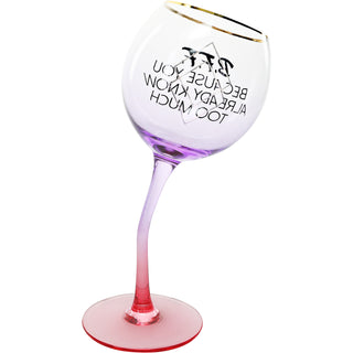 B.F.F. 11 oz Tipsy Stemmed Wine Glass