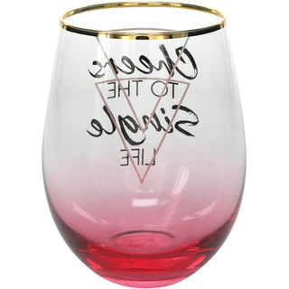 Single Life 18 oz Stemless Wine Glass