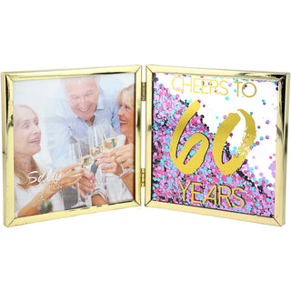 Cheers to 60 4.75" Hinged Sentiment Frame