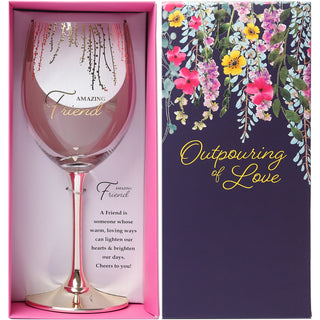 Friend Gift Boxed 19 oz Crystal Wine Glass