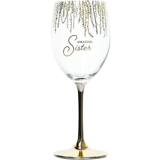 Sister Gift Boxed 19 oz Crystal Wine Glass