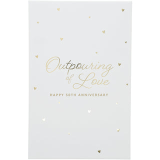 50th Anniversary Gift Boxed 7 oz Glass Toasting Flute Set
