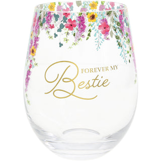 Forever Bestie Gift Boxed 17 oz Stemless Wine Glass