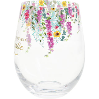 Forever Bestie Gift Boxed 17 oz Stemless Wine Glass