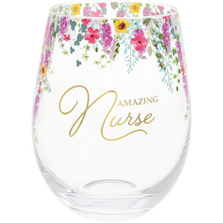 Amazing Nurse Gift Boxed 17 oz Stemless Wine Glass