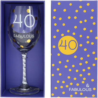 40 Gift Boxed 16 oz Crystal Wine Glass