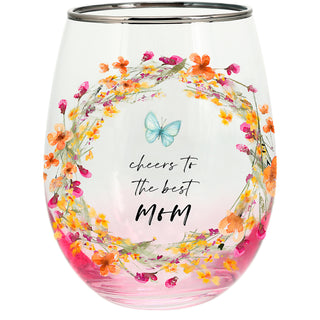 Mom 20 oz Stemless Wine Glass