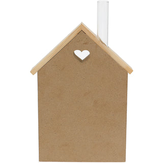 Home 7" MDF House Plaque with Vase