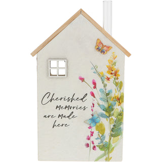 Memories 8.75" MDF House Plaque with Vase