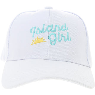 H1 Island Girl White Adjustable Hat