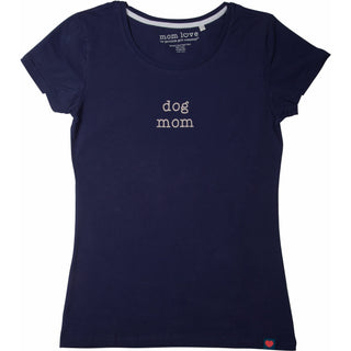 Dog Mom Navy Blue T-Shirt