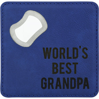 Grandpa 4" x 4" Bottle Opener Coaster