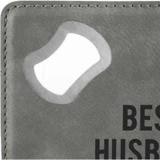 Best Husband 4" x 4" Bottle Opener Coaster