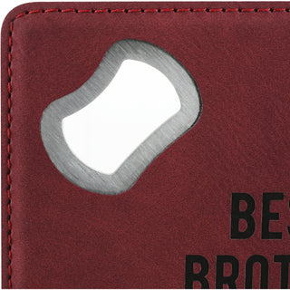 Best Brother 4" x 4" Bottle Opener Coaster