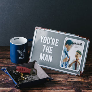 The Man 11.75" x 8" Tin Frame (Holds 4" x 6" Photo)