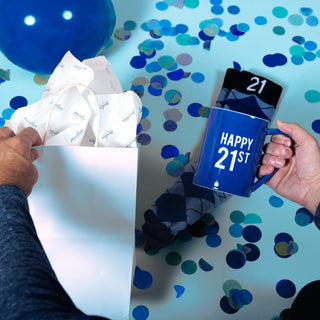 Happy 21st 18 oz Mug and Sock Set