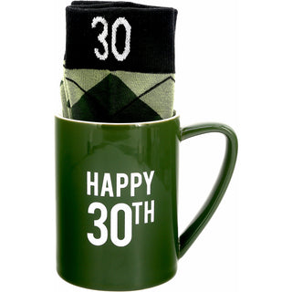 Happy 30th 18 oz Mug and Sock Set